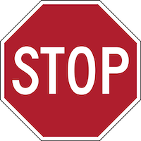 Icon representation of the stop sign